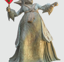 Queen of Hearts Bronze Garden sculpture